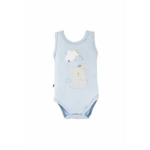 Body fara maneci cu model elefant - - Mellow - Bleu - pentru baietei - Bleu imagine