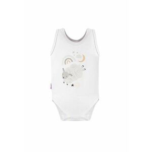 Body fara maneci cu model oita - - Mellow - Alb - pentru baietei imagine