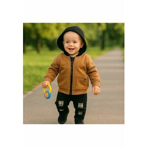 Hanorac cu gluga neagra - - Road Legend - Caramel - pentru baieti imagine
