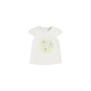 Tricou cu imprimeu floricele - Elena - Ecru - pentru fetite imagine