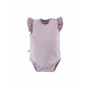 Body cu maneca scurta si volan - - Botanic - Mov - pentru fetite imagine