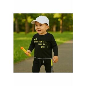 Bluza subtire cu maneca lunga imprimata - City Boys - Negru - pentru baietei imagine
