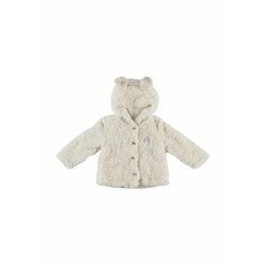Jacheta Teddy cu gluga si urechiuse - - Cute Bear - Ecru - pentru fetite imagine