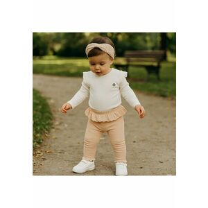 Colanti cu volan din dantela - Essential - Somon - pentru fetite imagine