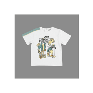 Tricou cu imprimeu zebra - Super Skater - Alb - pentru baietei imagine