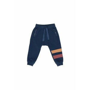 Pantaloni sport - Moments - Albastru Navy cu dungi Galben si Rosu - pentru baietei imagine