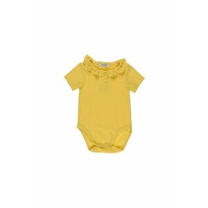 Body cu maneca scurta si volan la guler - - Cude Friend - Galben - pentru fetite imagine