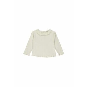 Bluza subtire cu maneca lunga si guler volan - Little Heart - Ecru - pentru fetite imagine