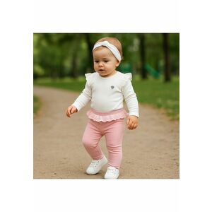Colanti cu volan in talie - Dream On - Roz Pudrat - pentru fetite imagine