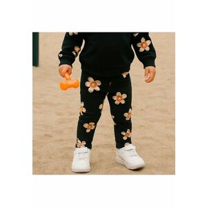 Pantaloni cu imprimeu floral - Good Day - Negru - pentru fetite imagine