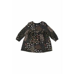 Rochie cu model floral - Blossoms - Negru - pentru fetite imagine