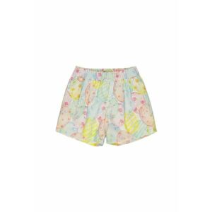 Pantaloni scurti cu imprimeu colorat - Party Mood - Alb cu cercuri multicolore - pentru fetite imagine