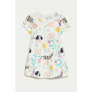 Rochie evazata de bumbac cu imprimeu imagine