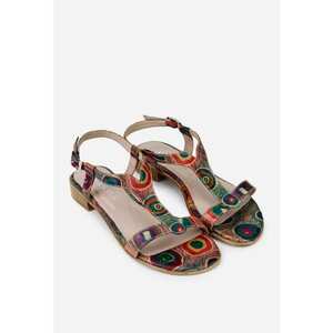 Sandale dama piele naturala multicolore imagine