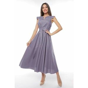 Rochie midi din bumbac cu un cordon imagine