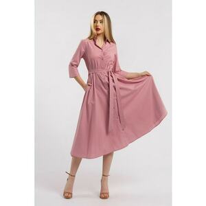 Rochie-camasa evazata cu cordon in talie imagine