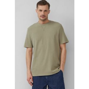 Tricou din bumbac cu decolteu la baza gatului imagine