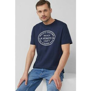 Tricou cu decolteu la baza gatului si imprimeu text imagine