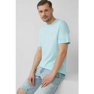 Tricou din bumbac cu decolteu la baza gatului imagine