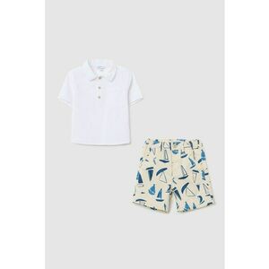 Set de tricou polo si pantaloni scurti cu imprimeu imagine