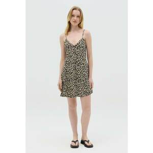 Rochie cu decolteu in V si animal print imagine