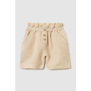 Pantaloni scurti din amestec de in cu talie inalta imagine