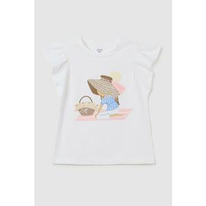 Tricou fara maneci cu volane imagine