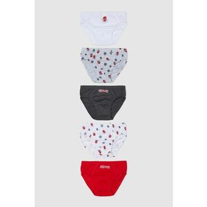 Set de chiloti din bumbac cu imprimeu Spider-Man - 5 Perechi - Rosu - Negru - Gri - imagine