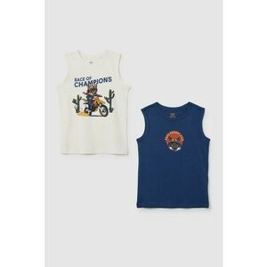 Set de top-uri din bumbac cu imprimeu - 2 piese imagine