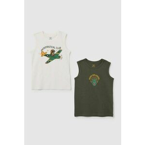 Set de top-uri din bumbac cu imprimeu - 2 piese imagine