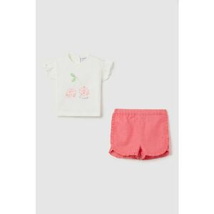 Set de pantaloni scurti si tricou din amestec de in - 2 piese imagine