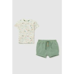 Set de tricou cu imprimeu si pantaloni scurti cu snur de ajustare - 2 piese imagine