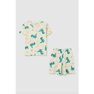 Pijama scurta cu imprimeu cu dinozaur imagine