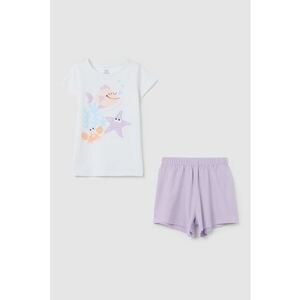 Pijama scurta din bumbac cu imprimeu grafic imagine