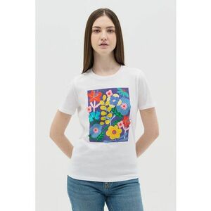 Tricou din bumbac cu imprimeu floral imagine