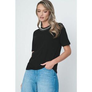 Tricou regular fit cu strasuri Cheri imagine