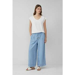 Pantaloni din material chambray cu croiala ampla imagine