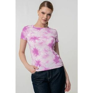 Tricou slim fit cu model tie-dye imagine