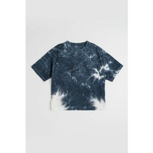 Tricou cu decolteu la baza gatului si model tie-dye imagine