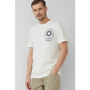 Tricou cu decolteu la baza gatului si imprimeu text imagine