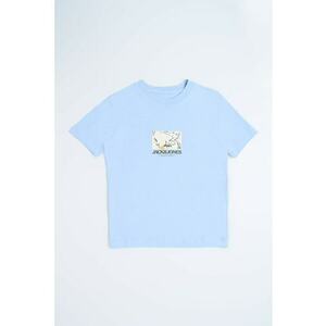 Tricou de bumbac cu imprimeu grafic si logo imagine