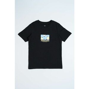 Tricou de bumbac cu imprimeu grafic si logo imagine