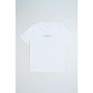 Tricou cu decolteu la baza gatului si imprimeu logo imagine