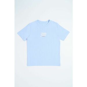 Tricou cu decolteu la baza gatului si imprimeu logo imagine