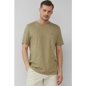 Tricou din bumbac cu decolteu la baza gatului imagine