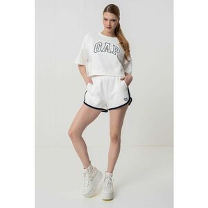 Bluza crop de trening cu imprimeu logo imagine