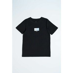 Tricou de bumbac cu imprimeu grafic discret imagine