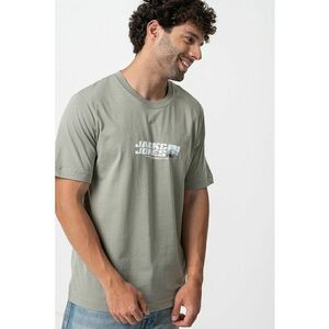 Tricou cu decolteu la baza gatului si imprimeu frontal imagine