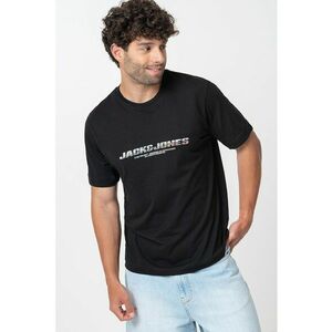 Tricou cu decolteu la baza gatului si imprimeu frontal imagine
