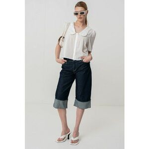 Camasa relaxed fit cu guler Peter Pan imagine